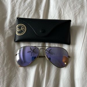 Purple Aviator Ray Bans